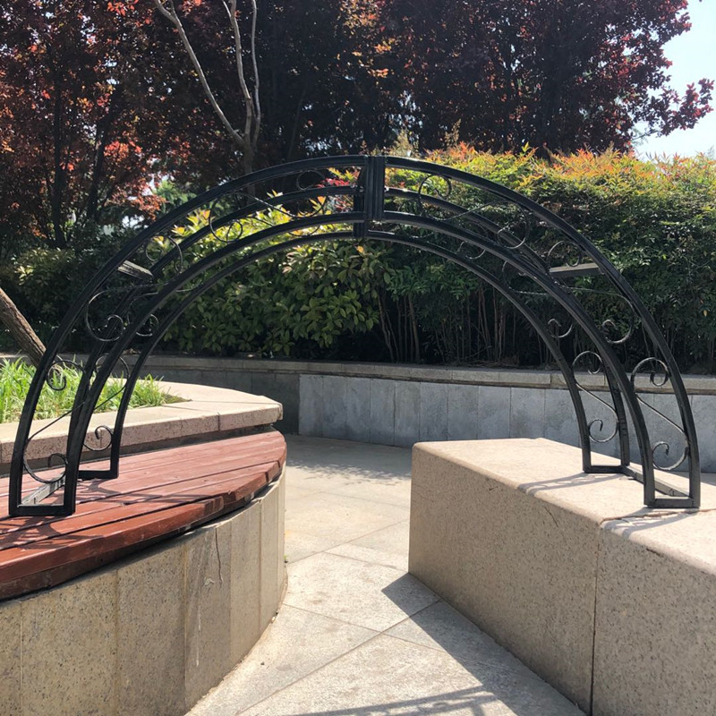 铁艺拱门花架门垛顶部别墅架子庭院门柱半圆拱门