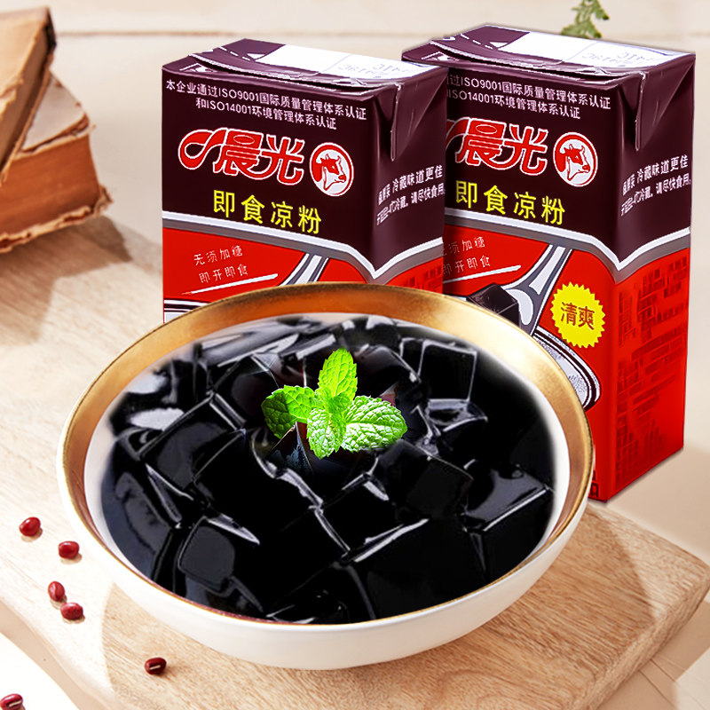 凉粉晨光即食速食整箱255g盒装广东仙草龟苓天然粉粉食品