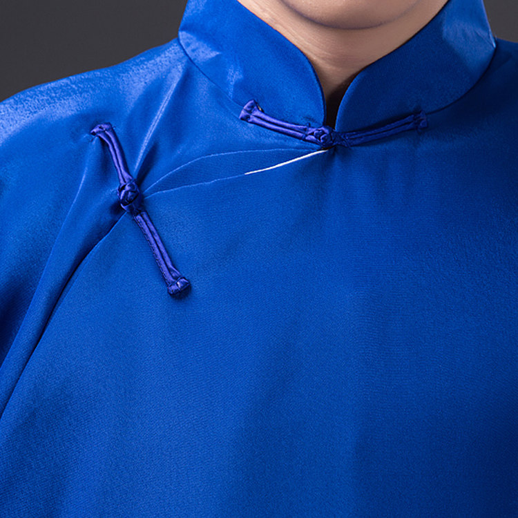 中式长袍马褂小品相声表演出服装古装手工盘扣男民国先生长衫大褂