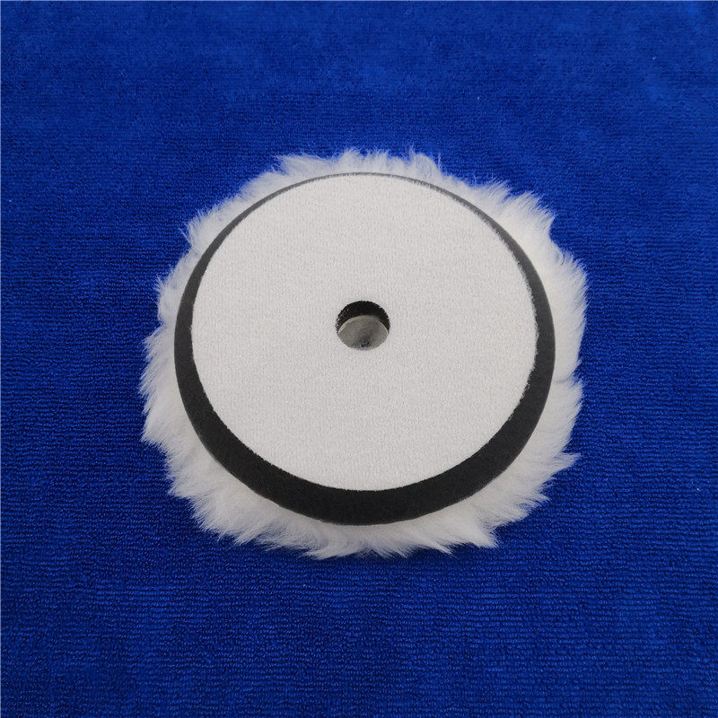 羊毛进口6寸平底长毛汽车美容精细镜面抛光光盘抛光盘