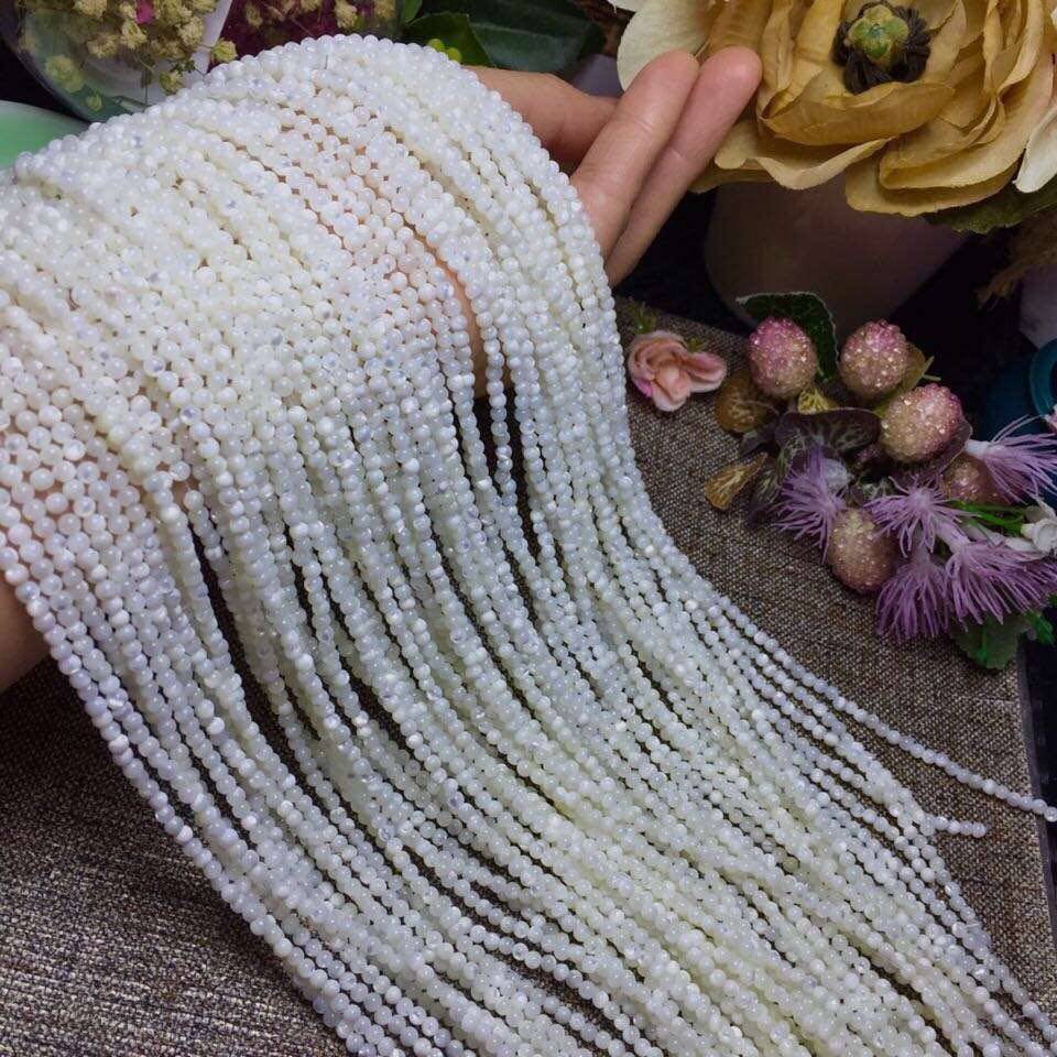 天然深海珍珠圆珠长链半成品散珠串珠隔珠手链链条