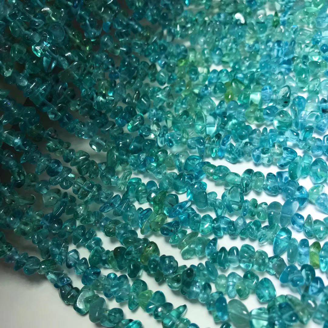 diy手工手工制制作天然蓝磷不规则散珠随型半成品链条