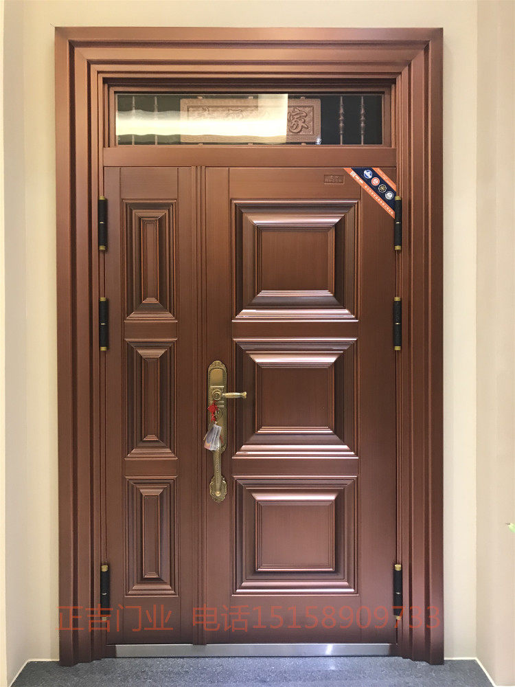 防盗门大门别墅金子母门家用智能定制铜门进户门