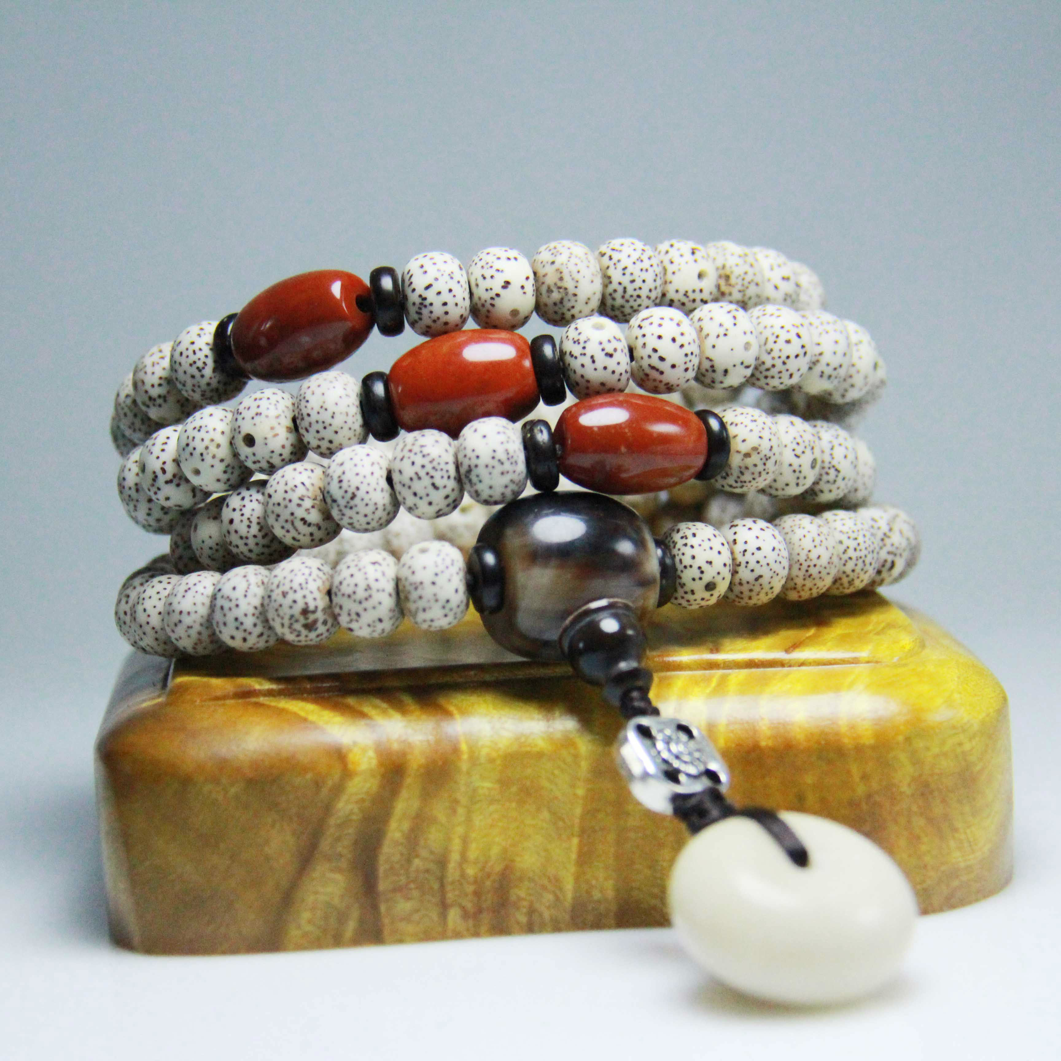 天然星月菩提108手海南高密正月顺白手链项链手链