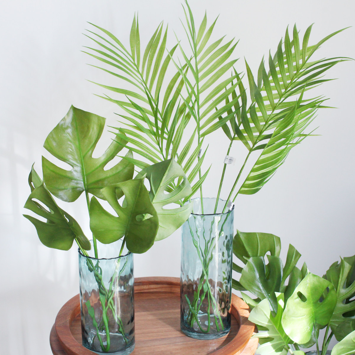 西西里装饰橱窗客厅家居绿叶搭配插花仿真叶插花仿真植物盆景