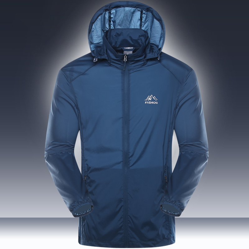 夏季防晒服男超薄款透气运动风衣外套韩版潮牌户外钓鱼服夹克衫