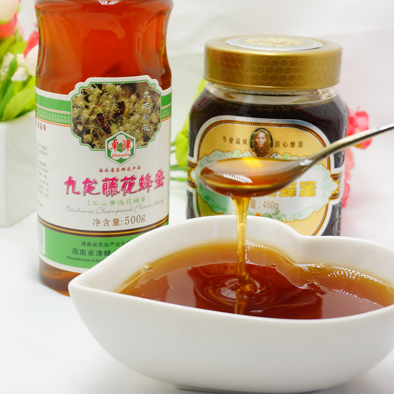 蜂蜜卓津九龙藤蜂蜜450g老蜂农养蜜液态蜜自产包邮