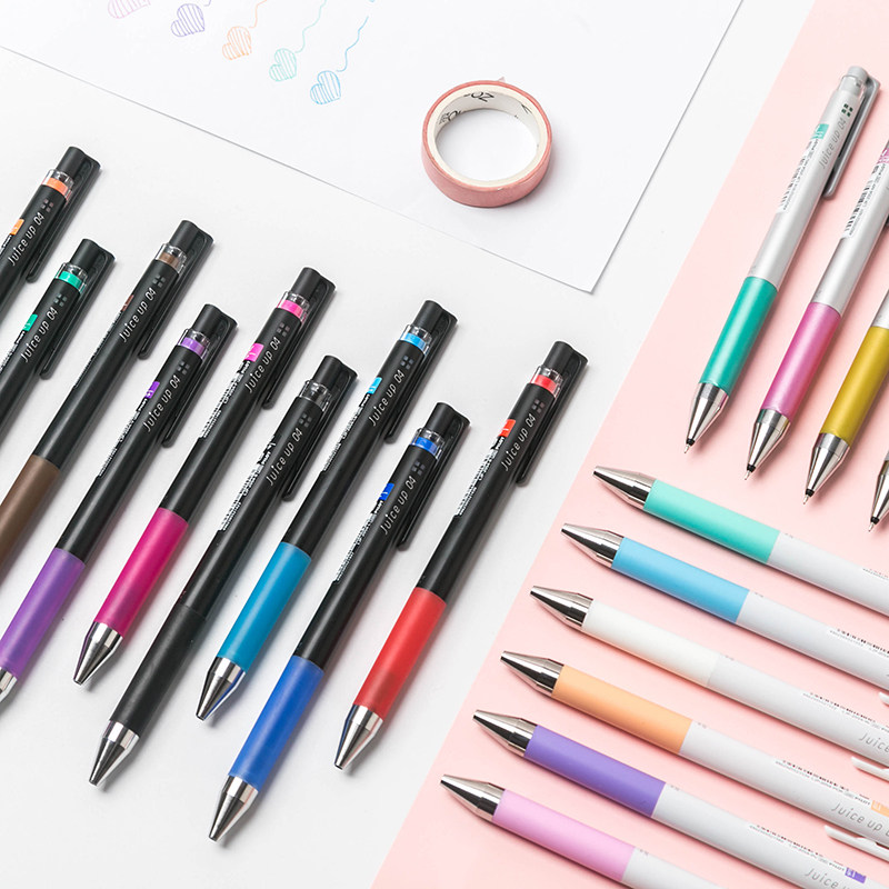 日本pilot百乐juice果汁学生按动金属中性笔彩色中性笔