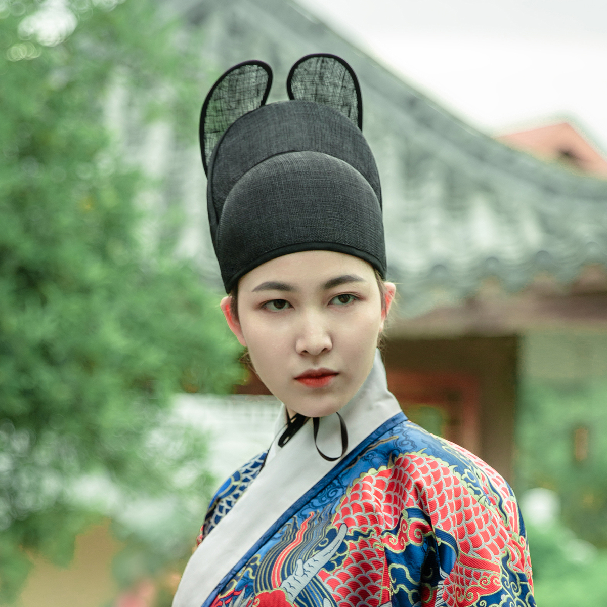 善翼冠官古装乌纱帽明朝飞鱼帽子材料包双龙明汉服定制