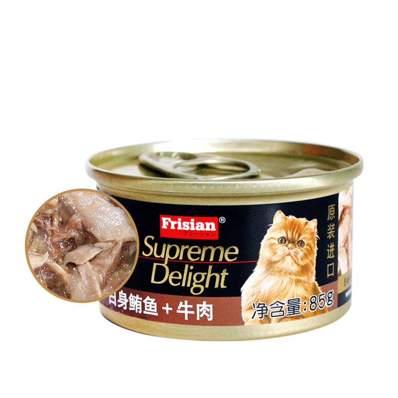 泰国进口富力鲜猫粮猫咪零食白身鲔鱼猫罐头85g猫零食罐