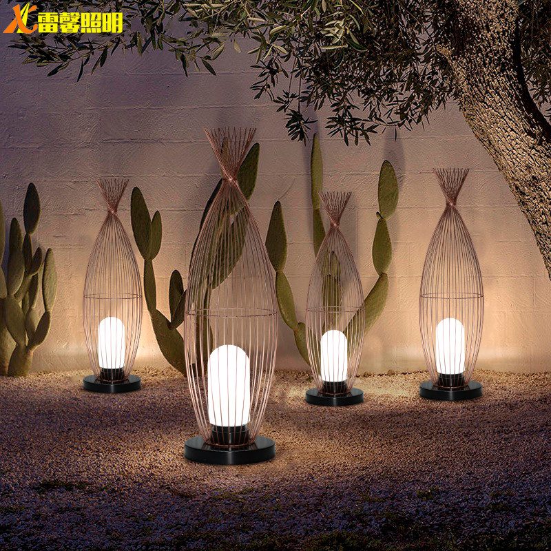 个性庭院灯现代简约特色草坪灯户外防水水草地灯别墅景观庭院灯饰