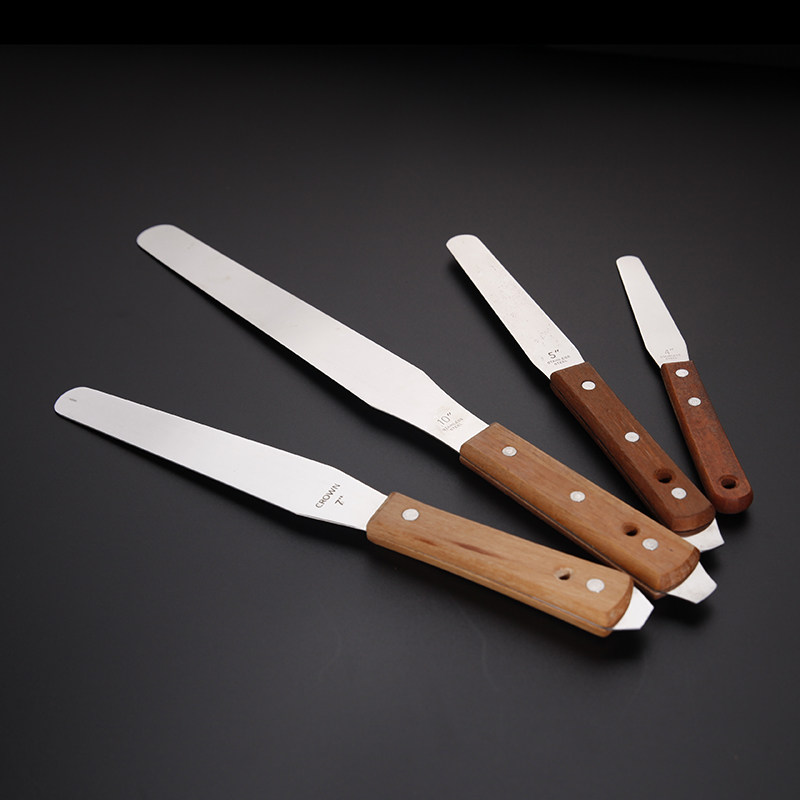 不锈钢调墨刀调油刀锡膏搅拌调漆刀油墨刮刀4寸18寸油灰刀