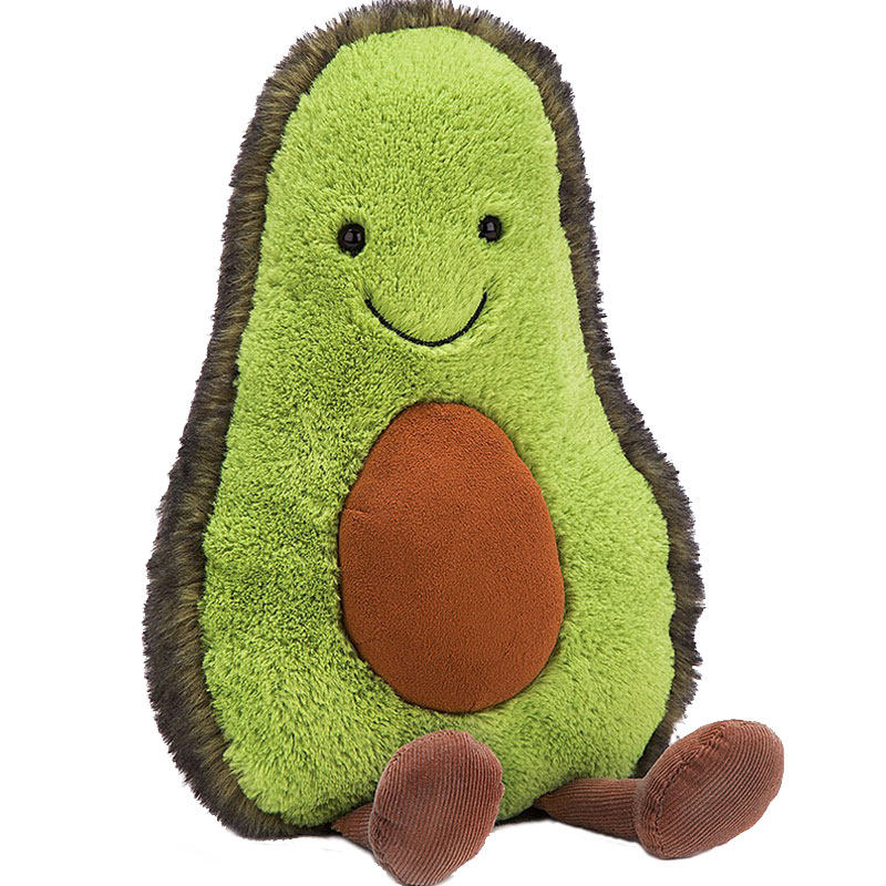 英国jellycat水果玩偶牛油果毛绒公仔吐司煎蛋菠萝西瓜南瓜梨樱桃