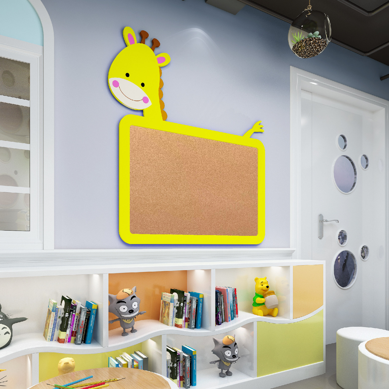 幼儿园墙贴家园联系家长园地教室环境布置长颈鹿墙贴