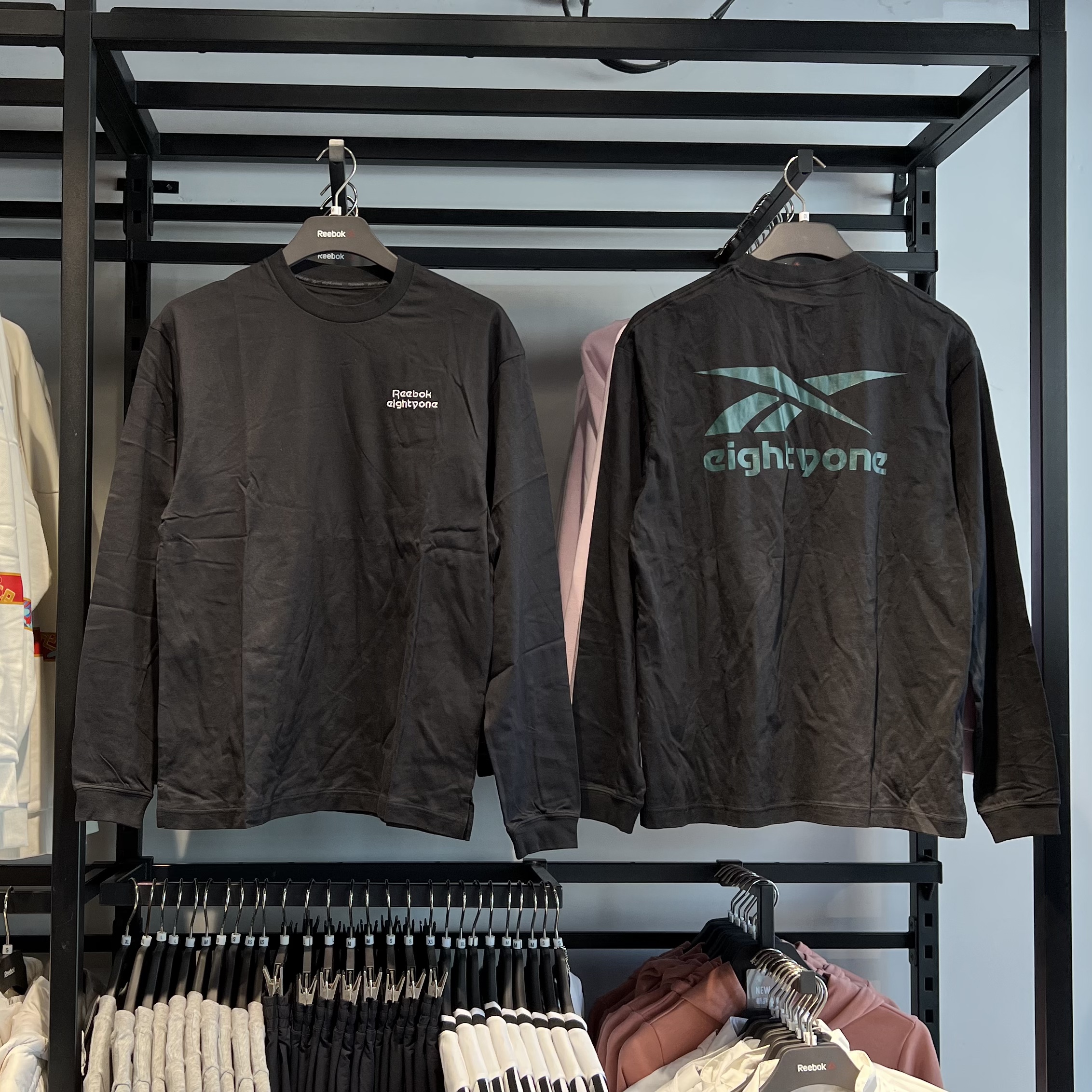 锐步Reebok LS TEE 81联名男子长袖T恤背后大Logo休闲短袖H23206