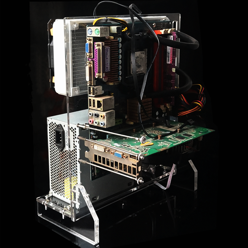 电脑机箱透明亚克力主板diy改装开放支架水冷机箱
