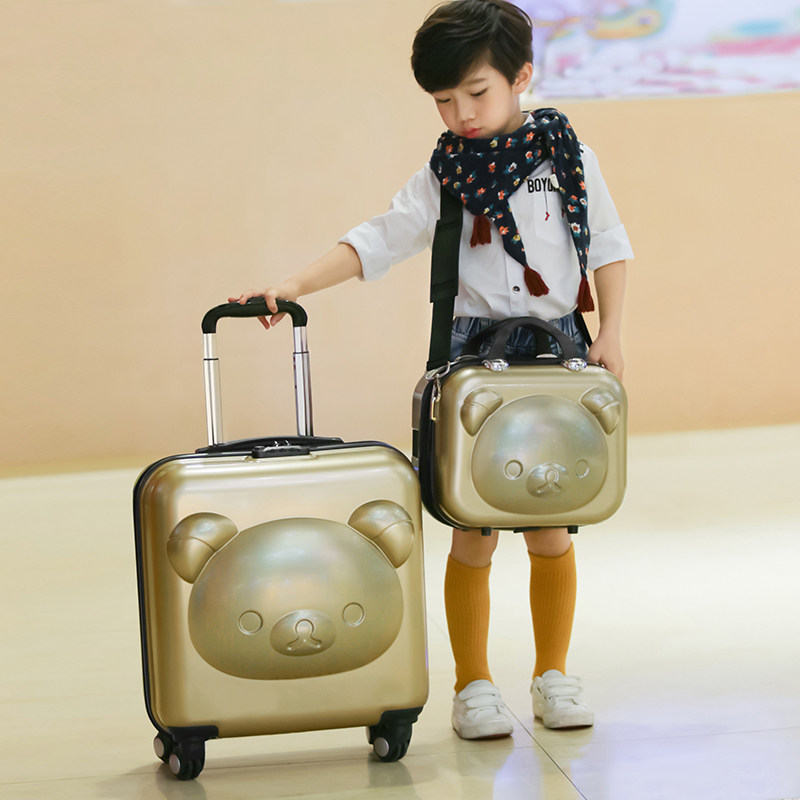 儿童行李箱女小孩轻便密码拉杆箱男可爱卡通18寸万向轮20旅行箱包