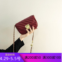 French Sandro Ifashion Small bag women 2022 new fashion chain italic satchel mini-saddle bag