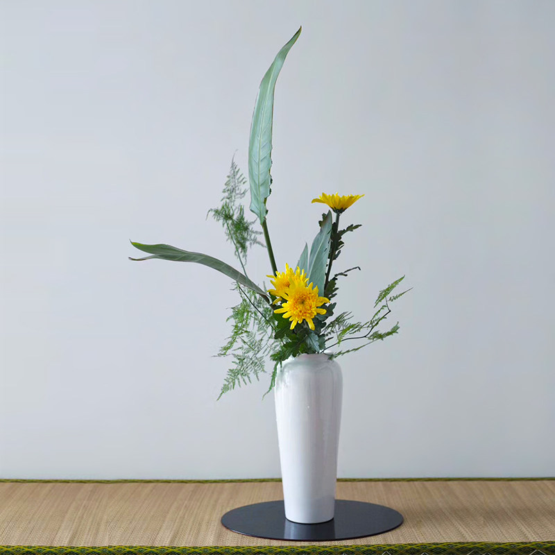 日本花道小原流投入瓶陶瓷花器插花花道工具教学花器花瓶器皿摆件