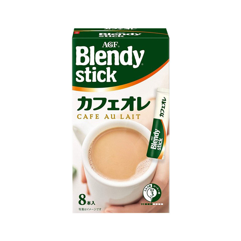 日本agfblendystick速溶拿铁咖啡醇厚原味微糖速溶咖啡