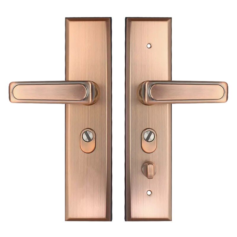 开门不锈钢古铜防盗门面板拉手大门锁具通用型把手机械门锁