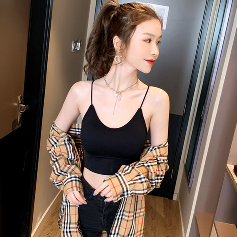 美背内衣女裹胸小背心性感交叉抹胸学生高中抹胸