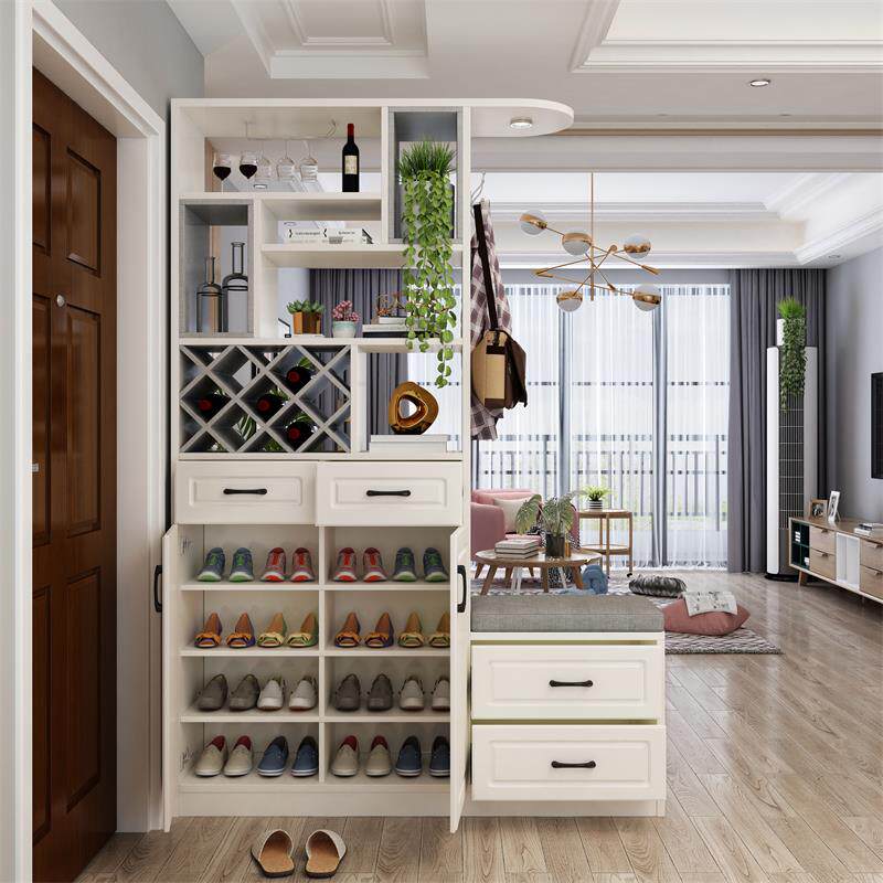 进门玄关客厅隔断酒柜简约现代双面间厅鞋柜门厅