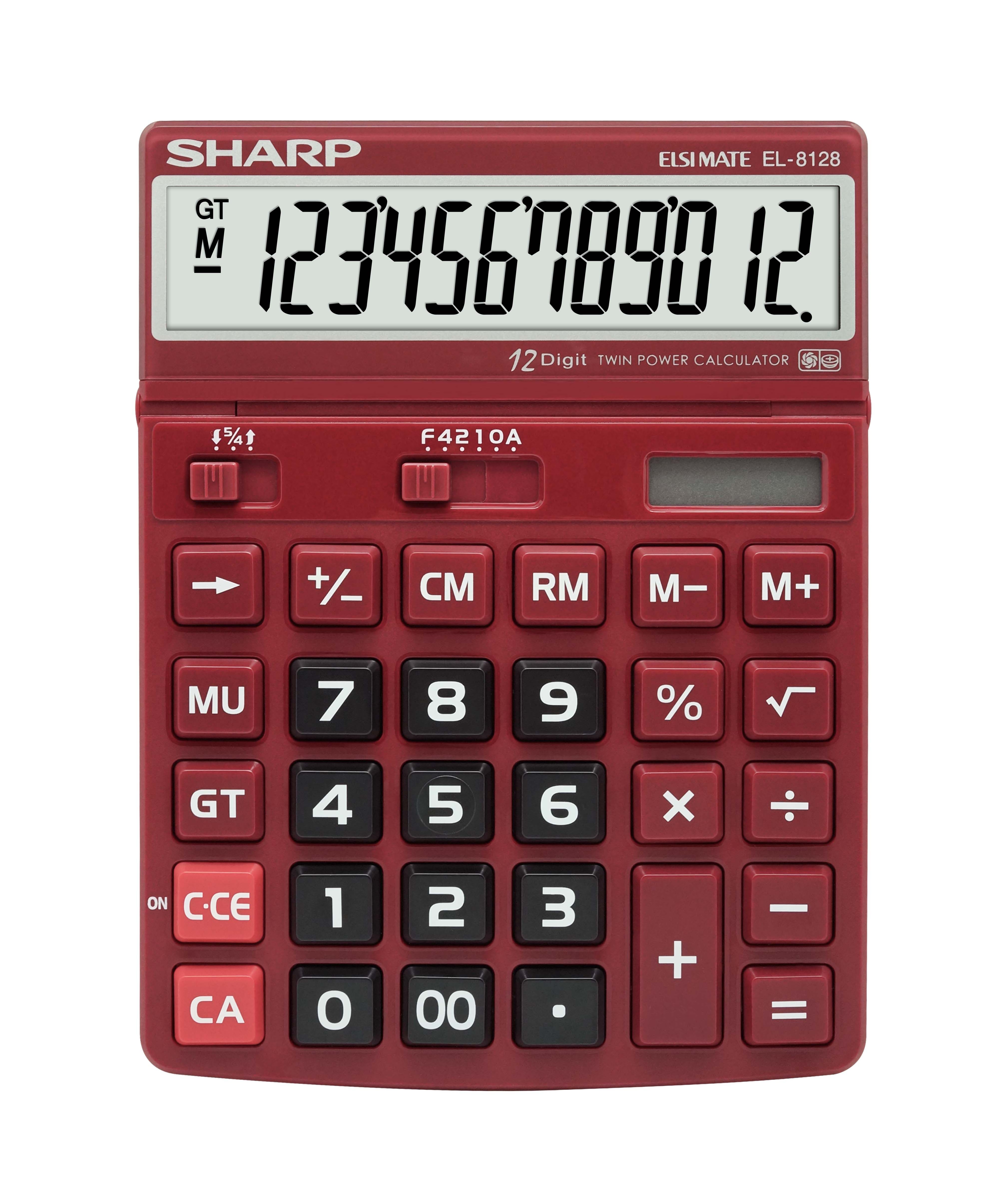 夏普sharpel8128太阳能计算器财务办公商务大屏按键计算机计算器