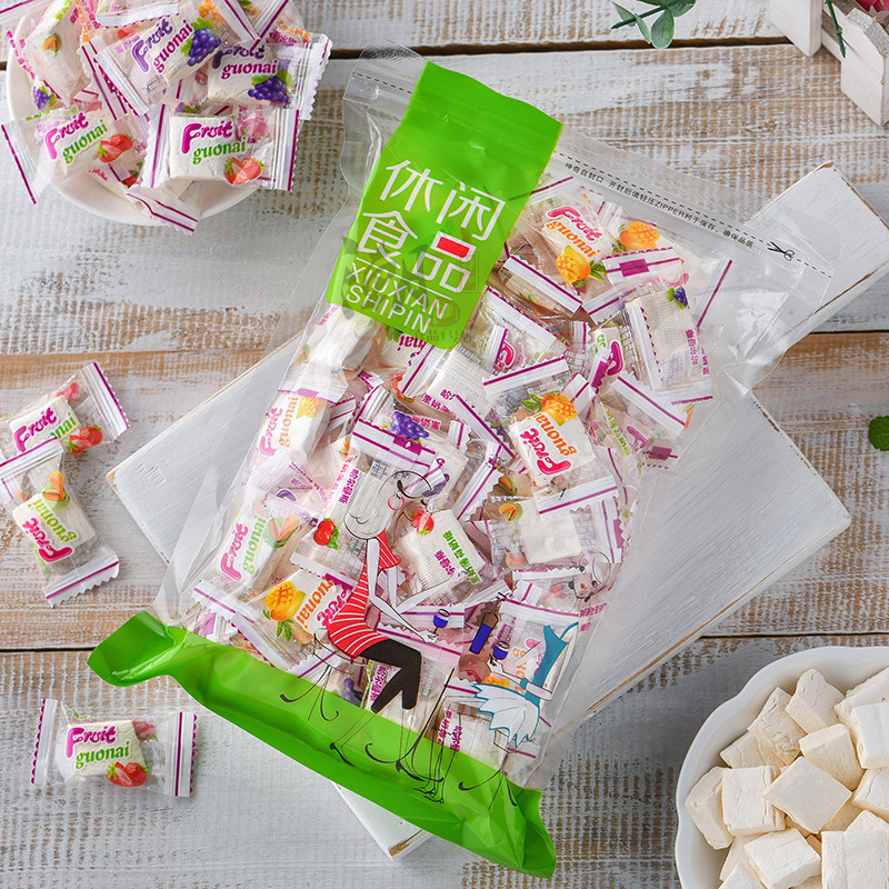> > 牙膏糖薄荷水果味牛奶糖味清凉硬软糖果潮汕特产8090后童年零食