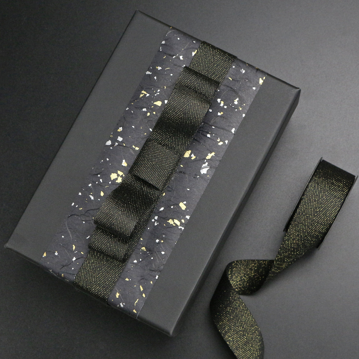 金银纬人字纹丝丝带蝴蝶结手工diy材料装饰饰品丝带