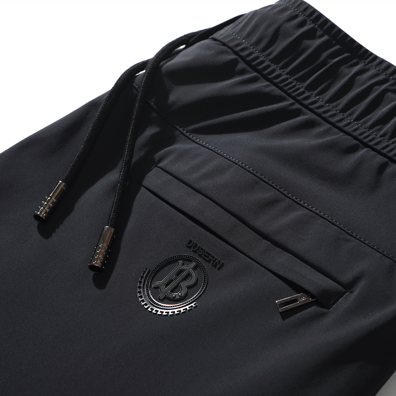 中年男士冰丝休闲裤商务直筒宽松运动裤男裤长裤松紧腰弹力裤子夏