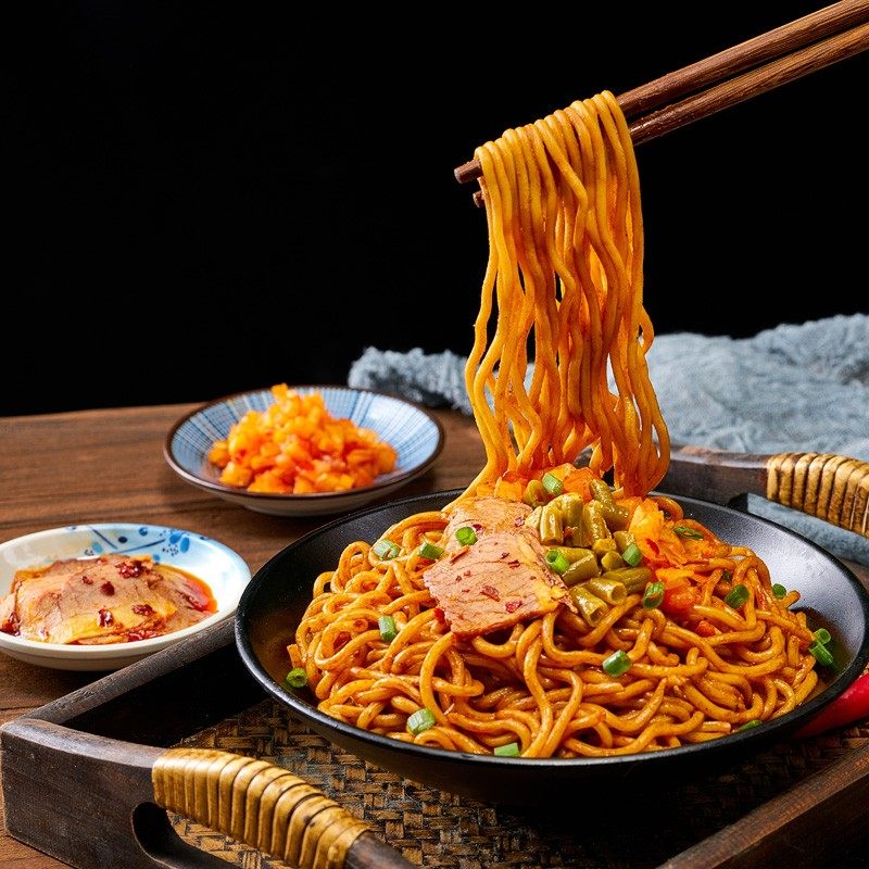 五谷道场方便面热干香辣卤香牛肉武汉小吃速食冲泡方便面