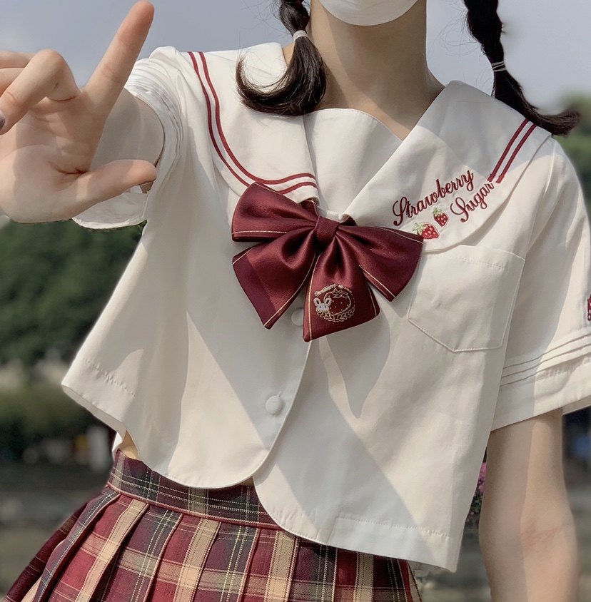 现货贩售可爱jk动物园25号领结原创金线斜角jk