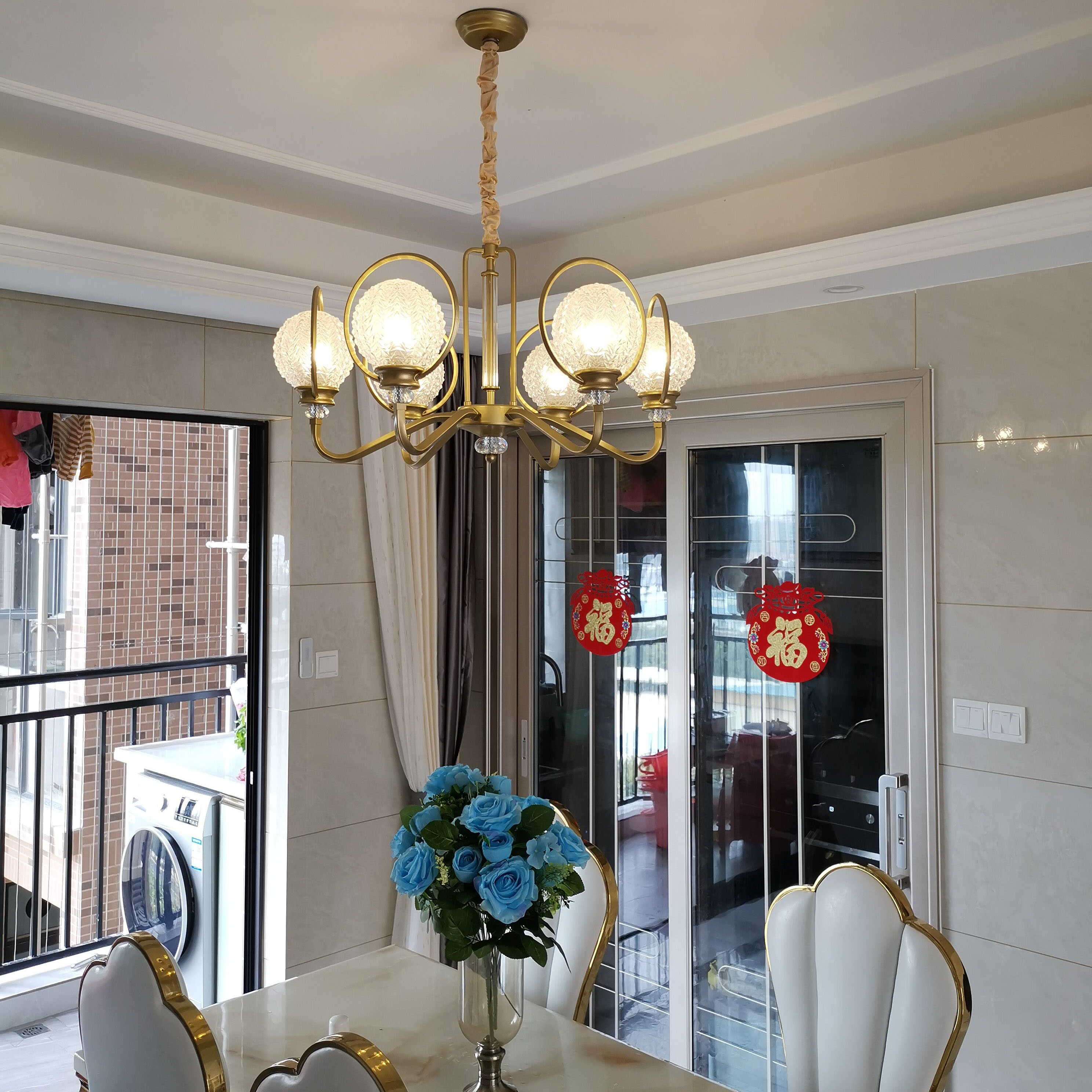 美式吊灯客厅餐厅灯卧室灯具大气水晶创意玻璃简约后现代轻奢吊灯