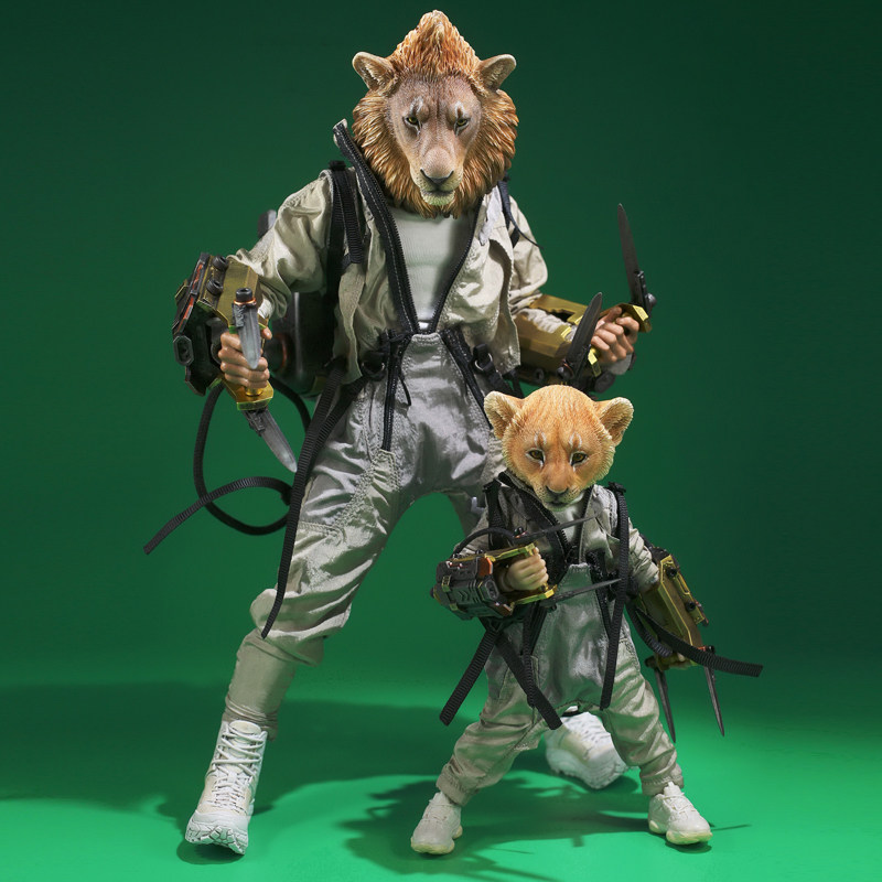 mrz口袋动物雄狮幼狮兵人仿真狮子手办可动兵人专区