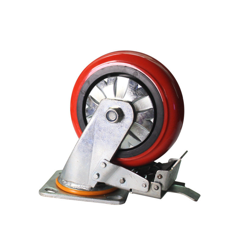 6寸车轱辘载重脚轮耐磨拖车工业8寸推车重型脚轮