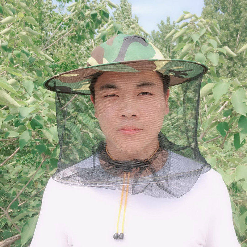 养蜂工具透气牛仔防蜂帽蜂衣蜂帽面马蜂加厚马蜂服蜜蜂帽防护服