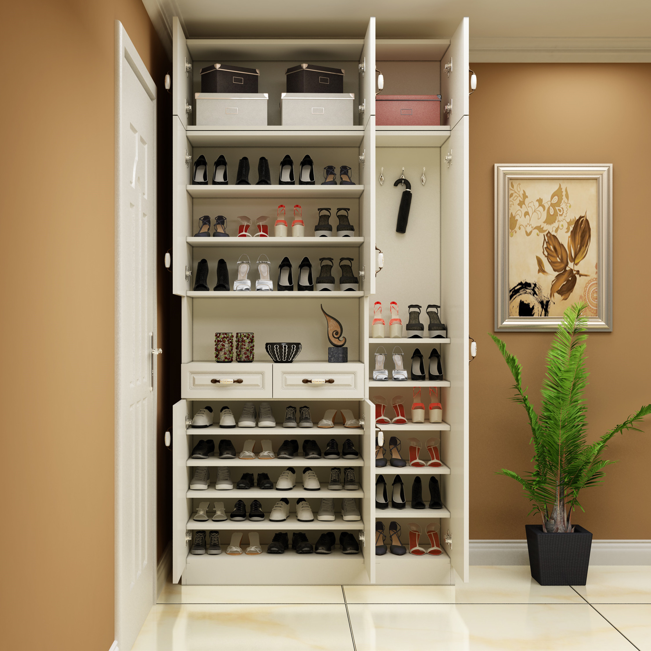 柜家用门口大容量玄关柜阳台组合高柜多层入户多功能小户型防尘鞋