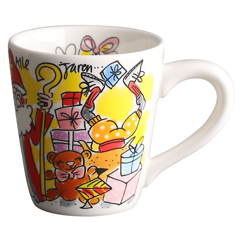 blond陶瓷餐具荷兰太太家用大号中号马克手绘马克杯