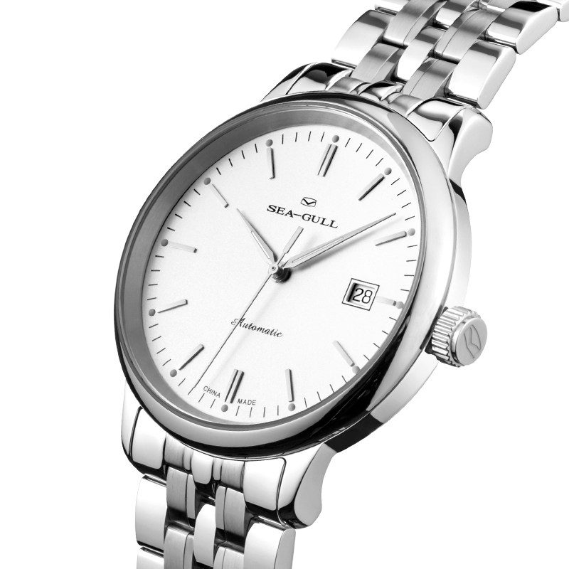 2018新品海鸥全自动机械男士手表商务钢带腕表816.12.1015