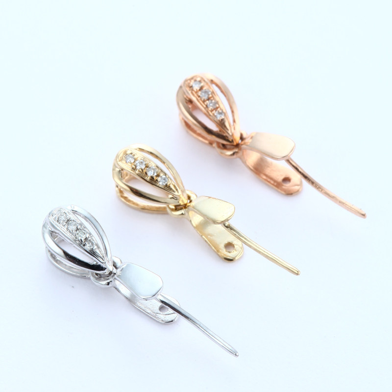 扣头18k金翡翠挂件玉石扣子吊坠翡翠镶钻玫瑰其他