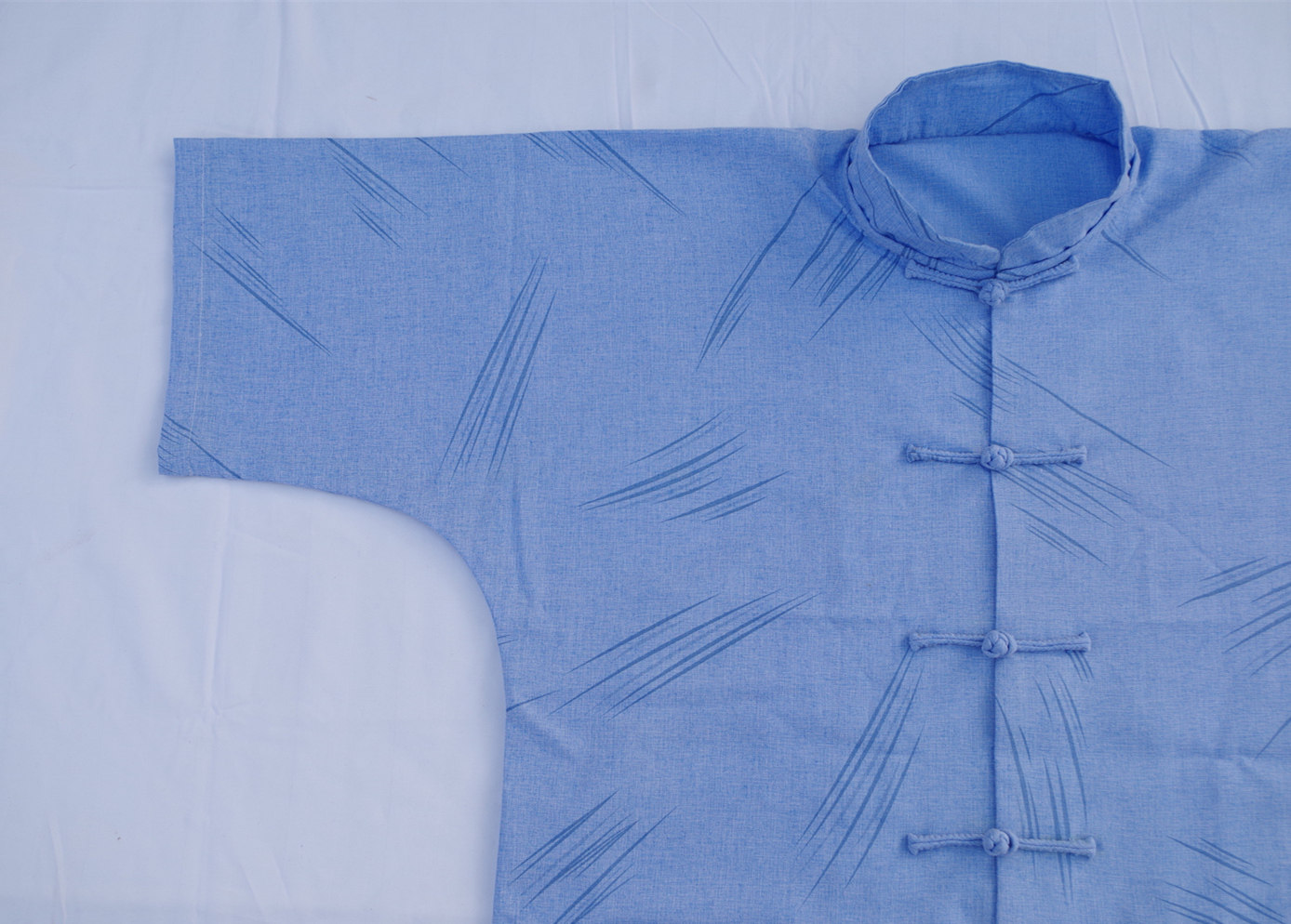 素襟布衣薄款休闲爪痕复古唐装中老年中式连肩民族服装