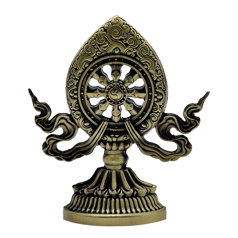 藏传七政宝七珍宝护国政法密宗金轮宝铜轮王七宝八吉祥摆件