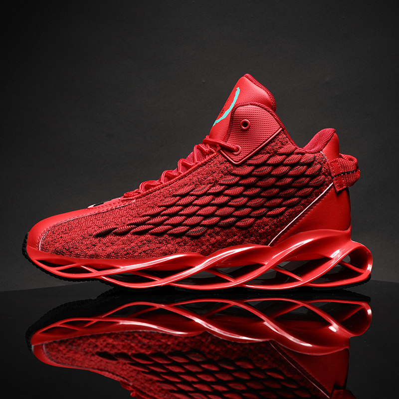 夏季男士高帮红鞋运动休闲篮球38码红色男鞋鞋子高帮鞋