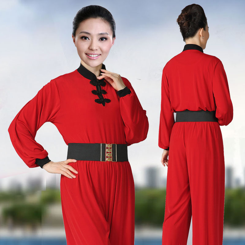 高弹冰丝女装夏季木兰拳服装太极拳比赛表演运动太极服