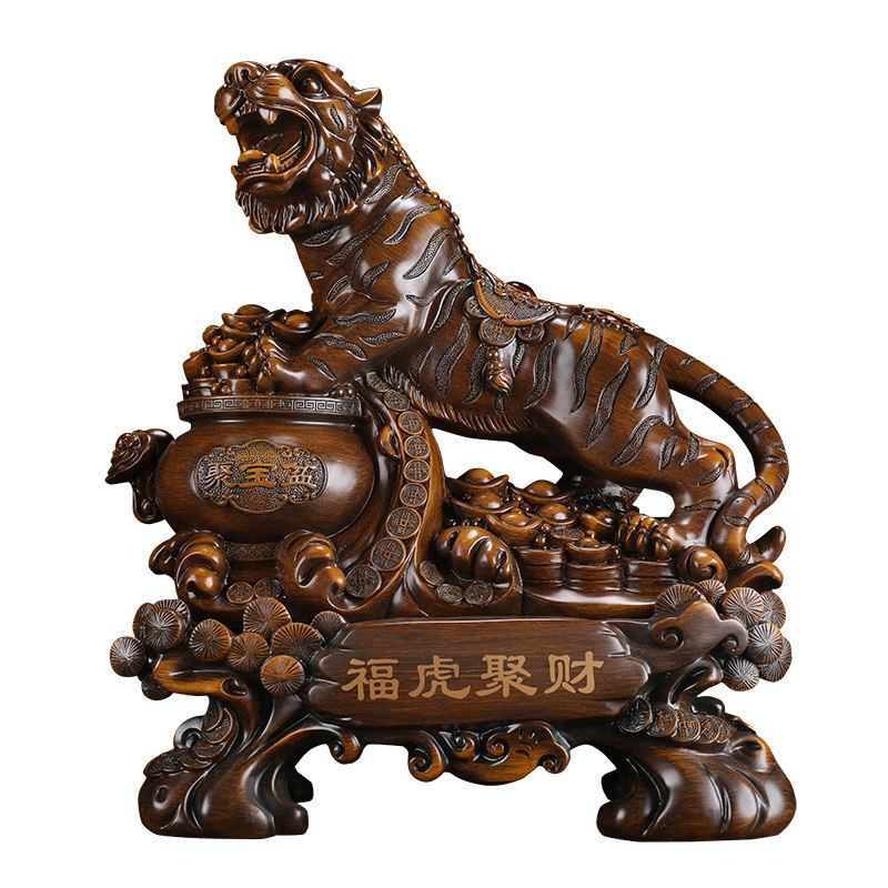 招财老虎摆件十二生肖家居客厅玄关老板办公室桌面摆件