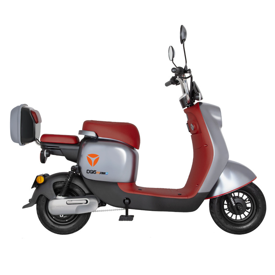 雅迪冠能dq6电动车碳纤维锂电成人男女亲子超长电动自行车