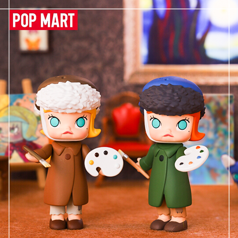 popmart泡泡玛特molly艺术大亨盲盒大艺术家潮玩确认风和日丽潮玩盲盒