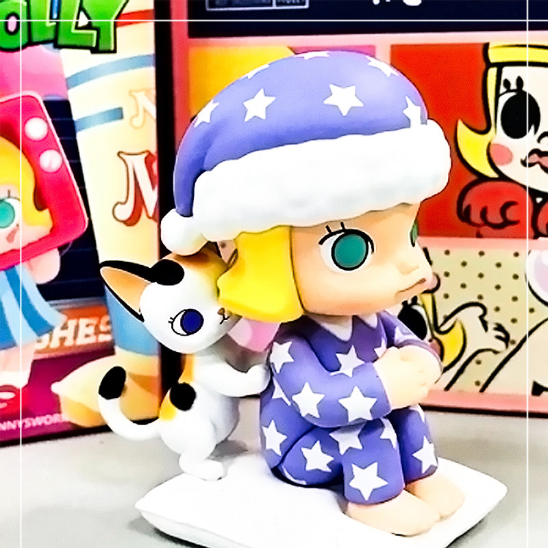 ppmt泡泡玛特molly一天系列盲盒手办泡泡确认隐藏潮玩盲盒