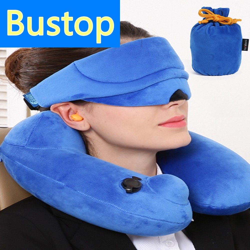 枕头旅行飞机枕护颈枕旅游颈椎午睡自动充气枕头